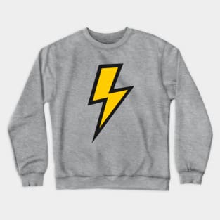 Yellow Lightning Bolt with Black Outline Crewneck Sweatshirt